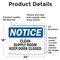 Signmission Clean Supply Room Keep Door Closed, 24 in W x Rectangle, Vinyl Decal OS-2PACK-NS-D-1824-L-10631 - alternate 4